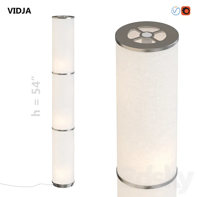 IKEA Floor Lamp VIDJA 3DS Max Model