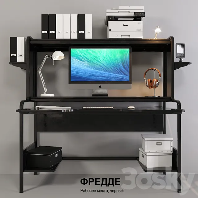 IKEA Fredde Workstation 3ds Max