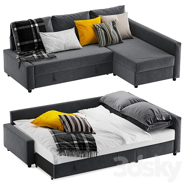 Ikea friheten corner sofa bed 3DS Max Model