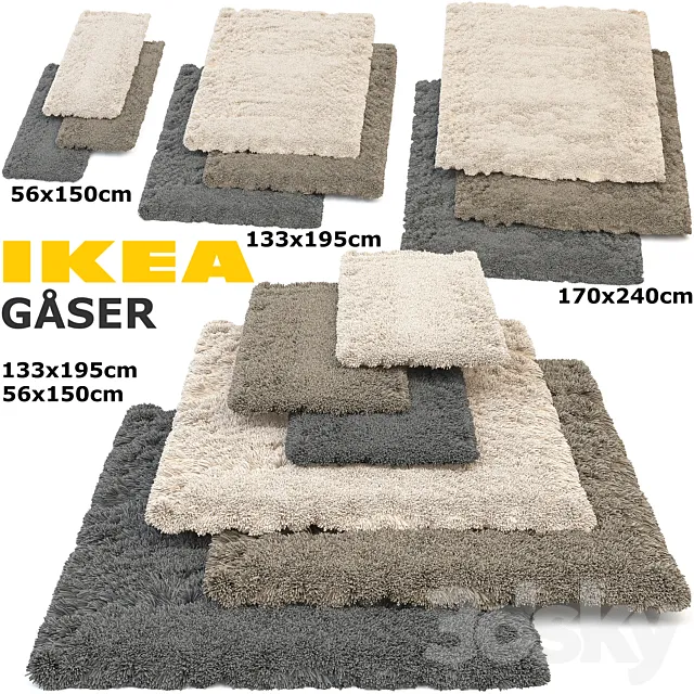 IKEA GASER (GOSER) RUG SET 3DSMax File