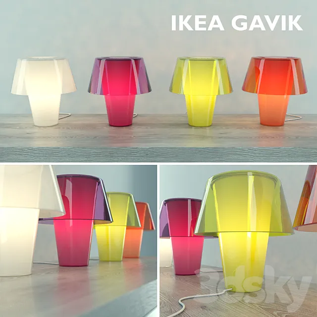 Ikea Gavik lamp set 3DS Max Model