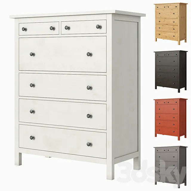 IKEA HEMNES 6-drawer chest 3ds Max