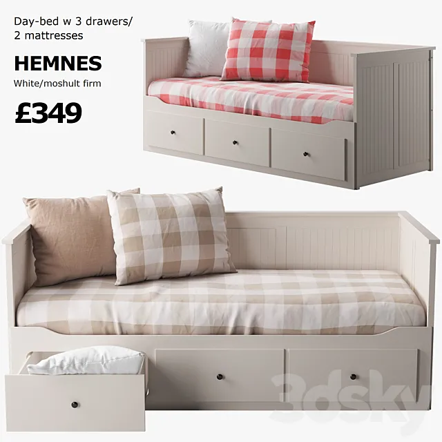 IKEA HEMNES bed_1 3DSMax File