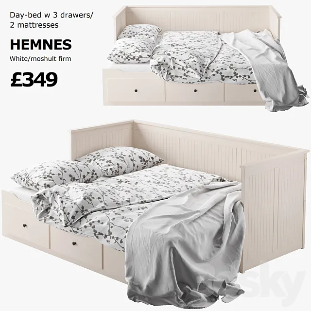 IKEA HEMNES bed_2 3DS Max Model