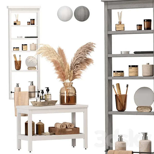 IKEA HEMNES bench set 3ds Max