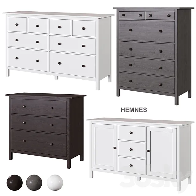 IKEA HEMNES chest of drawers 3DS Max Model