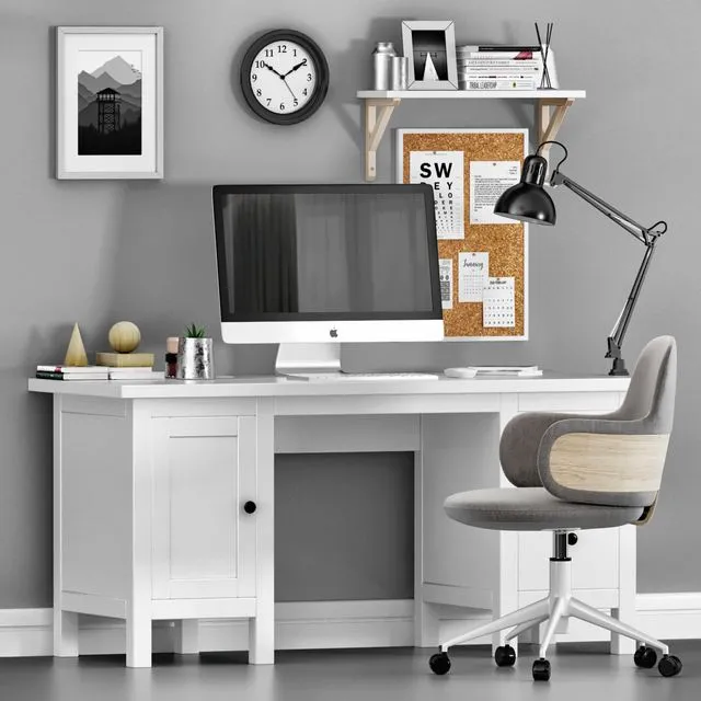 IKEA HEMNES with ALKI LAN chair workplace 3dsMax Model