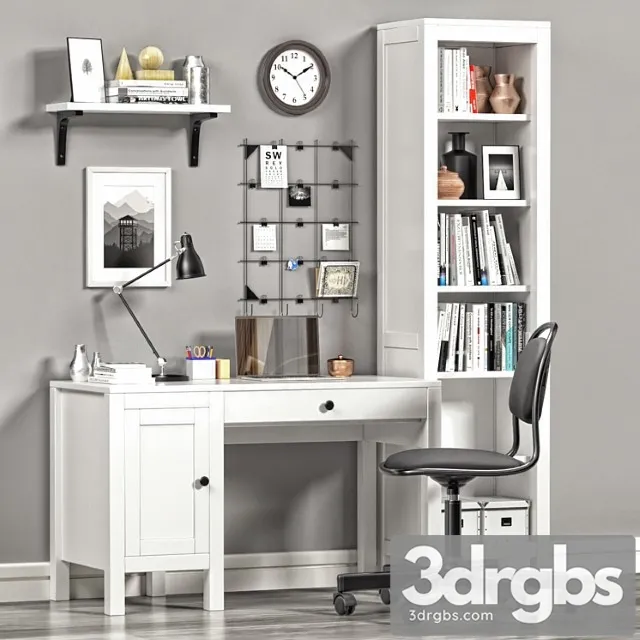 Ikea hemnes workplace and bookcase 2 3dsmax Download