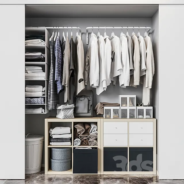 Ikea ikea Built-in wardrobe 3DS Max Model