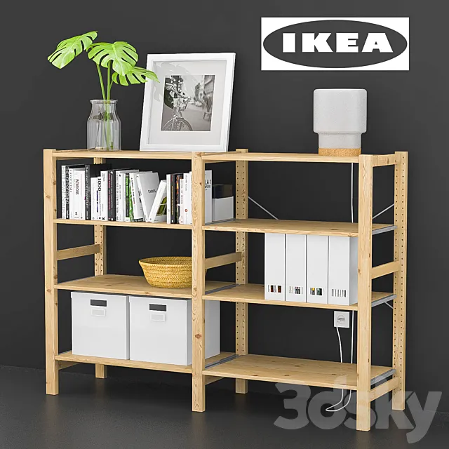 IKEA IVAR with decor 3ds Max