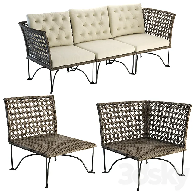 Ikea Jutholmen Modular Garden Sofa 3ds Max