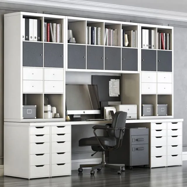 IKEA KALLAX office workplace 3dsMax Model