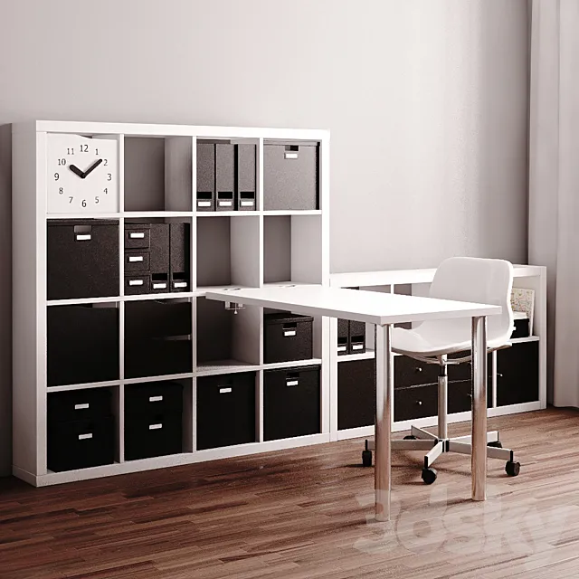 IKEA Kallax Workstation 3ds Max