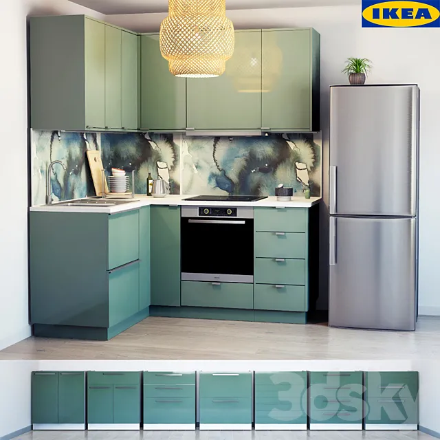 IKEA Kitchen Kallarp 3DS Max Model