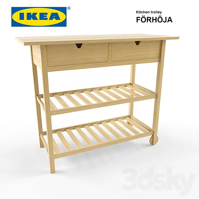 Ikea Kitchen Trolley – Förhöja 3DSMax File