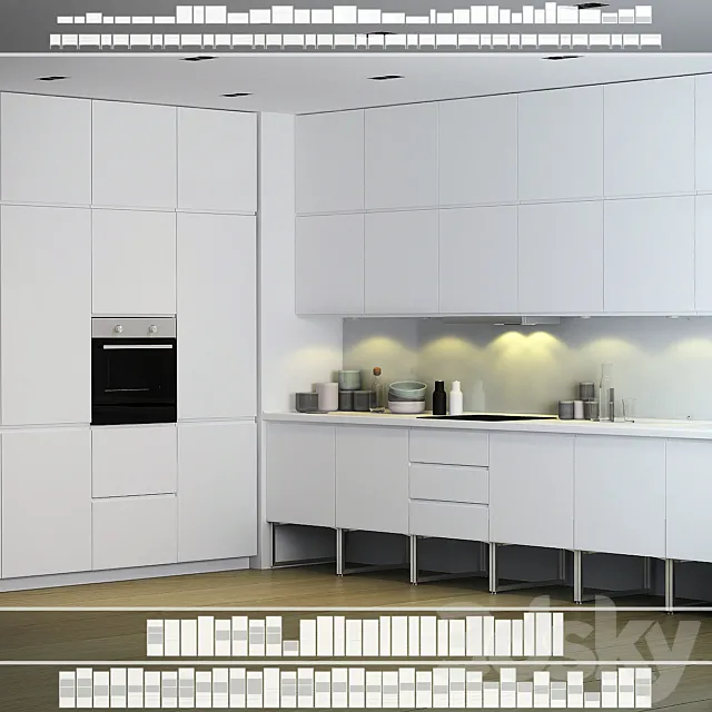 IKEA Kitchen Vokstorp _ Limhamn. 3ds Max