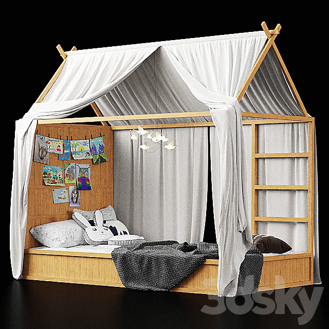 Ikea Kura Bed for kids 3DSMax File