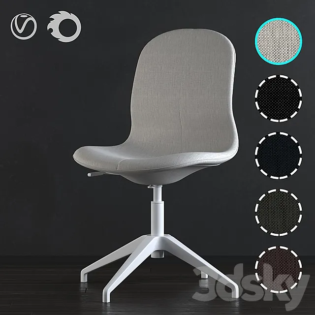 Ikea LANGFJALL chair 02 3DS Max Model