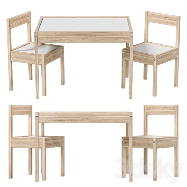 IKEA – LATT LETT Children’s table with 2 chairs 3dsMax Model