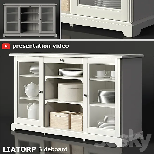 IKEA LIATORP Sideboard 3DS Max Model