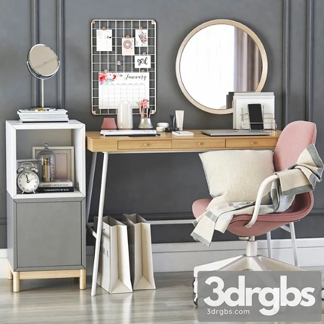 Ikea lillasen dressing table and workplace 2 3dsmax Download