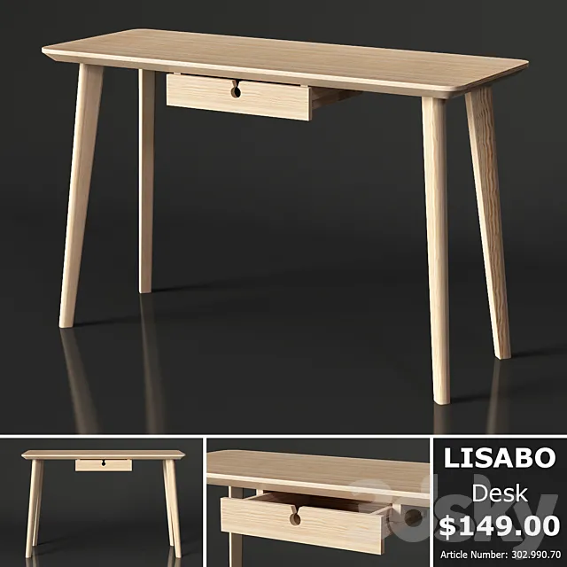 IKEA LISABO Desk 3DSMax File