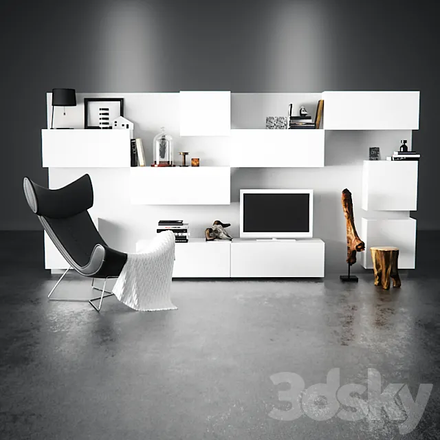 IKEA living room and armchair BoConcept Imola 8510 3DSMax File