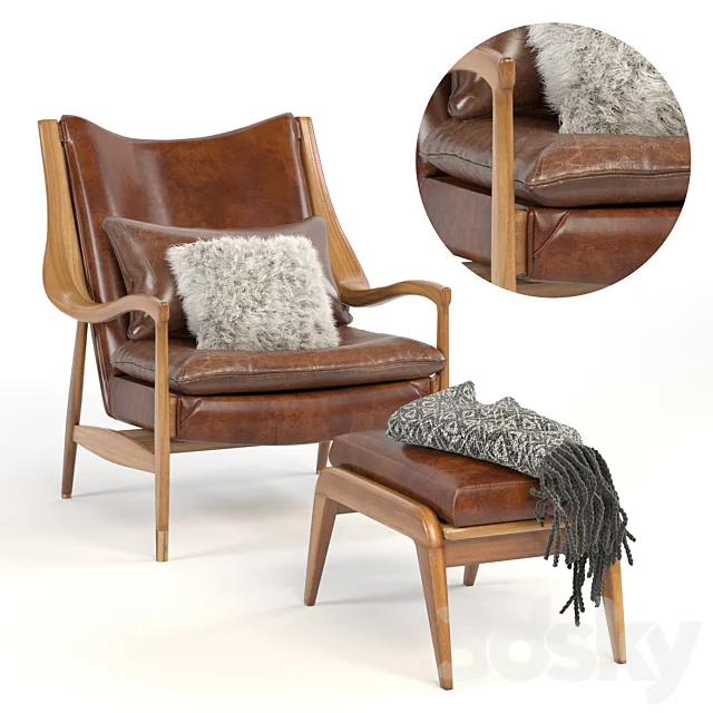 Ikea lounge chair 3ds Max