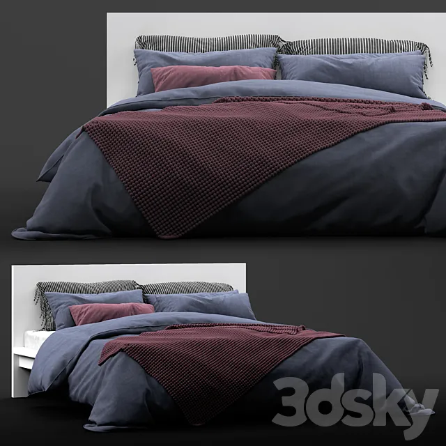 IKEA MALM Bed 3ds Max