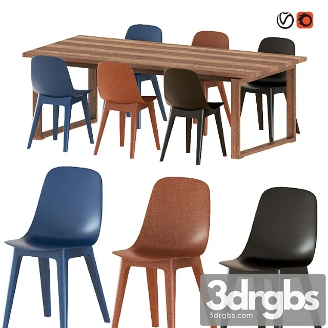 Ikea mörbylånga table & odger chairs 2 3dsmax Download