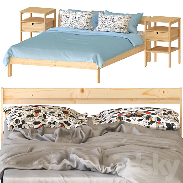 IKEA NEIDEN bed 3ds Max