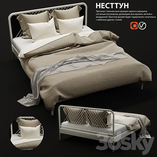 IKEA NESTTUN bed 3DS Max Model