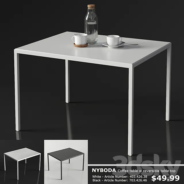 IKEA NYBODA Coffee table 3DS Max Model