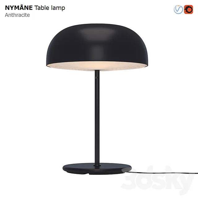 IKEA NYMANE Table Lamp Anthracite 3DS Max Model