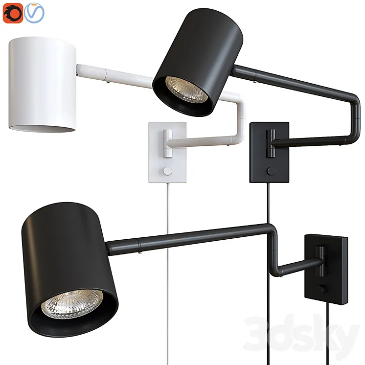 IKEA  NYMANE Wall lamp with swivel stand 3DS Max