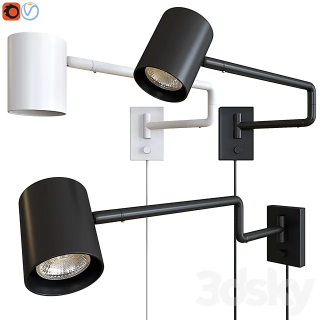 IKEA  NYMANE Wall lamp with swivel stand 3DSMax File