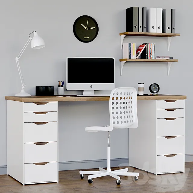 ikea office workplace 1 3ds Max
