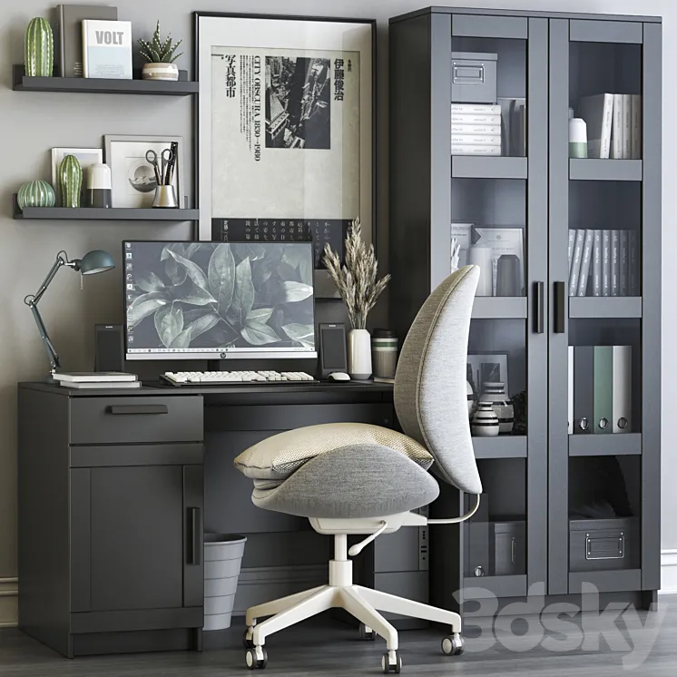 IKEA office workplace 107 3DS Max