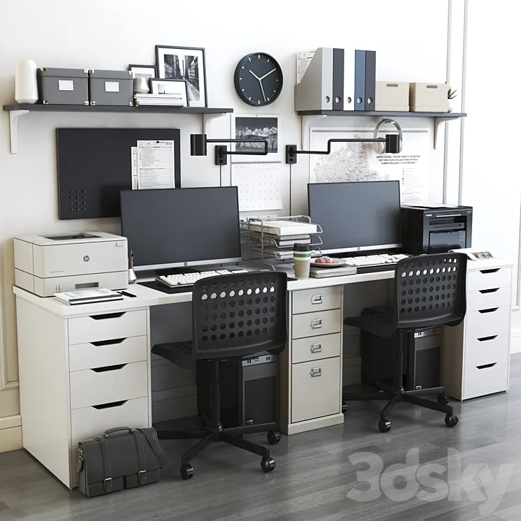 IKEA office workplace 11 3DS Max