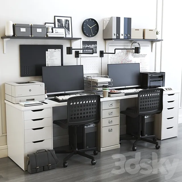 IKEA office workplace 11 3DSMax File