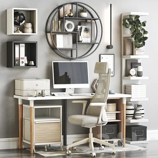 IKEA office workplace 121 3DSMax File
