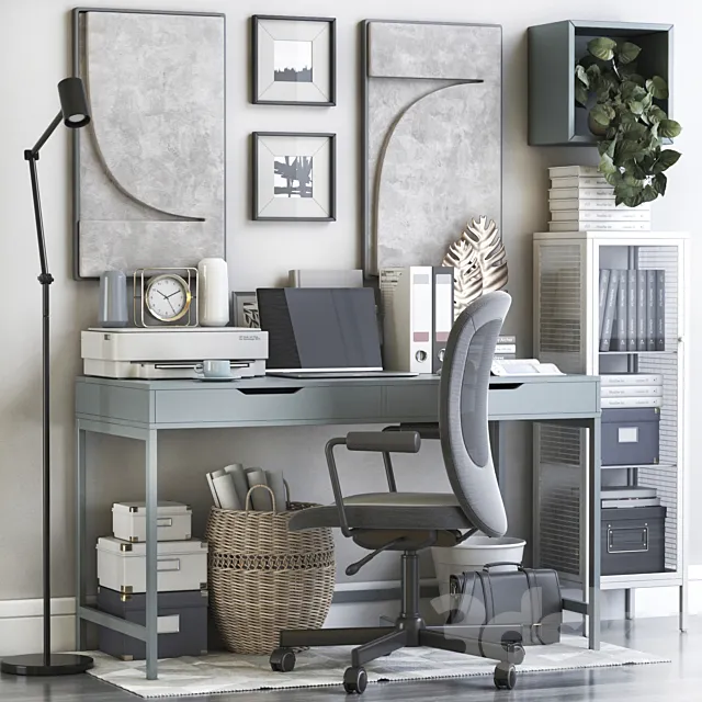 IKEA office workplace 124 3DS Max Model
