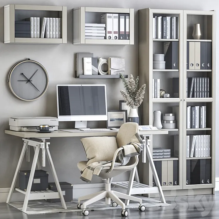 IKEA office workplace 131 3DS Max Model