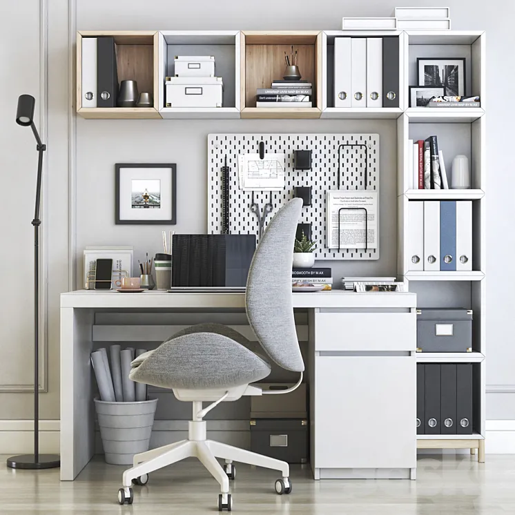 IKEA office workplace 22 3DS Max