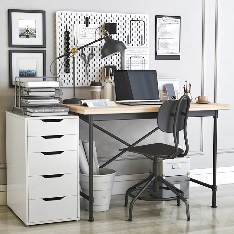 IKEA office workplace 32 3DS Max