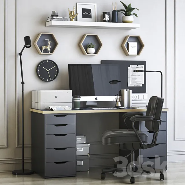 IKEA office workplace 42 3DSMax File