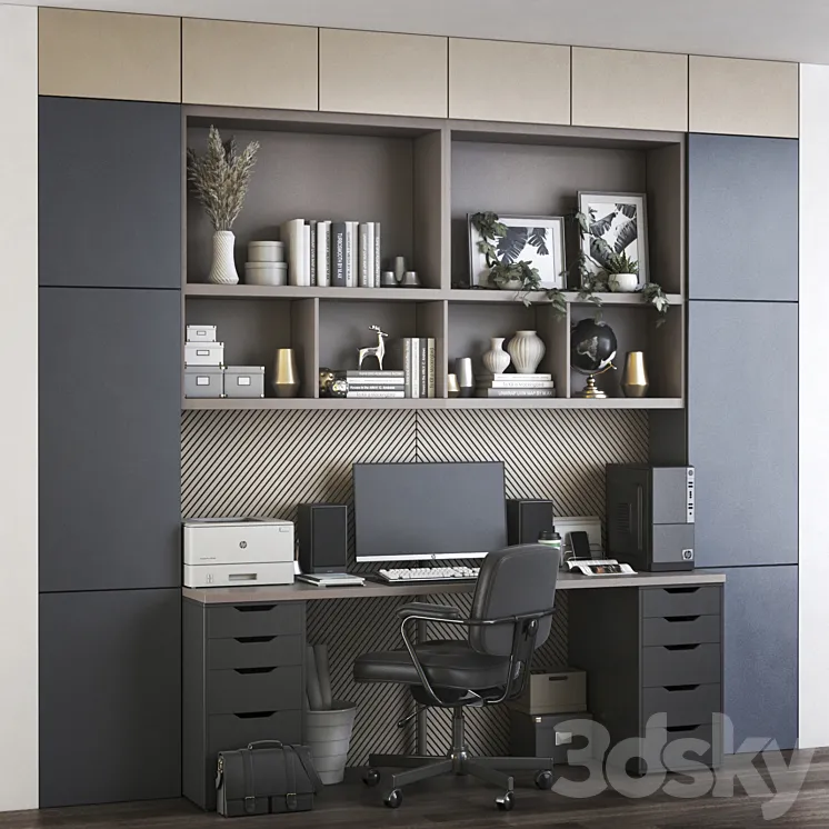 IKEA office workplace 53 3DS Max