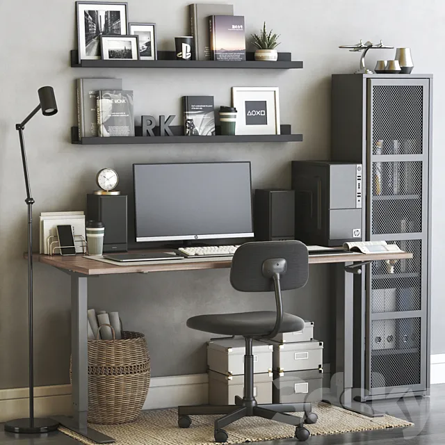 IKEA office workplace 57 3DS Max Model