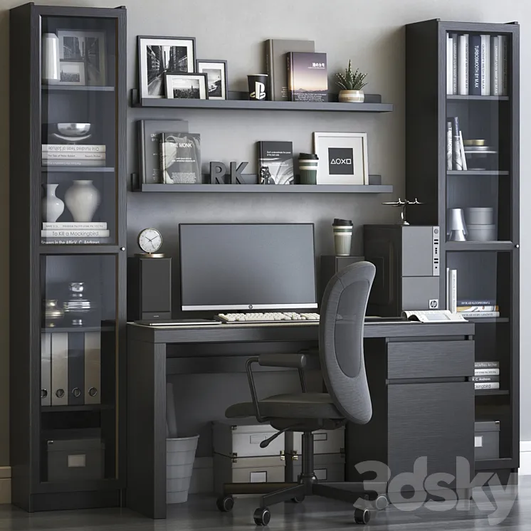 IKEA office workplace 58 3DS Max