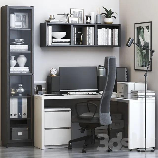 IKEA office workplace 59 3DS Max Model